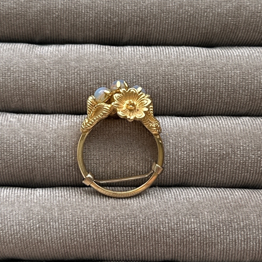 Avon Gold Floral Opal Cluster Ring - Women Jewelry - Picture 3 of 6